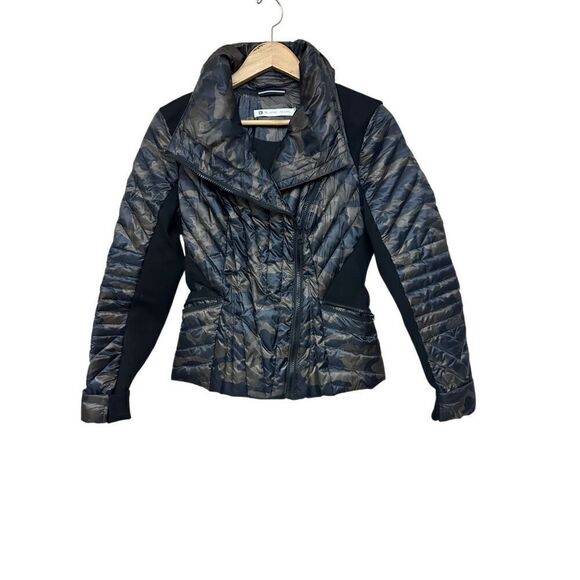 Blanc Noir Women’s Down Motion Panel Camouflage Puffer Jacket Hoodie Size XS - Picture 1 of 7